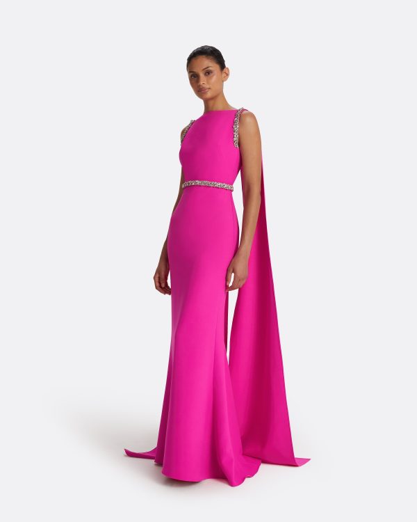 Ginevra Wild Strawberry Long Dress - Image 4