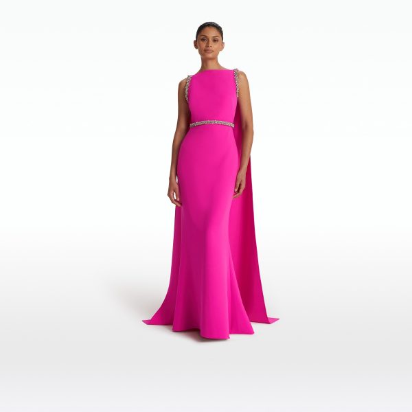 Ginevra Wild Strawberry Long Dress - Image 6