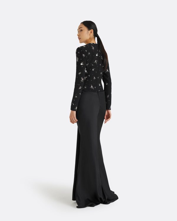 Naira Black Long Dress - Image 2