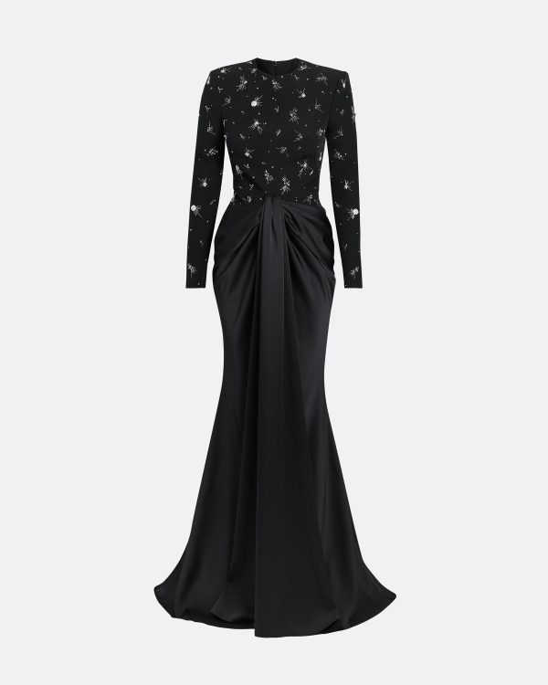 Naira Black Long Dress - Image 5
