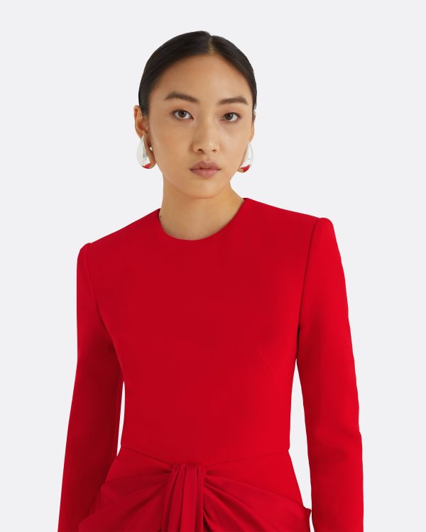 Naira Cherry Red Long Dress - Image 3