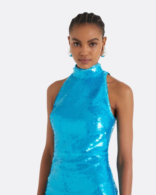 Viba Aquamarine Long Dress - Image 3