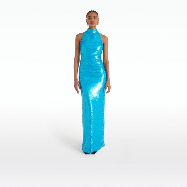 Viba Aquamarine Long Dress - Image 6