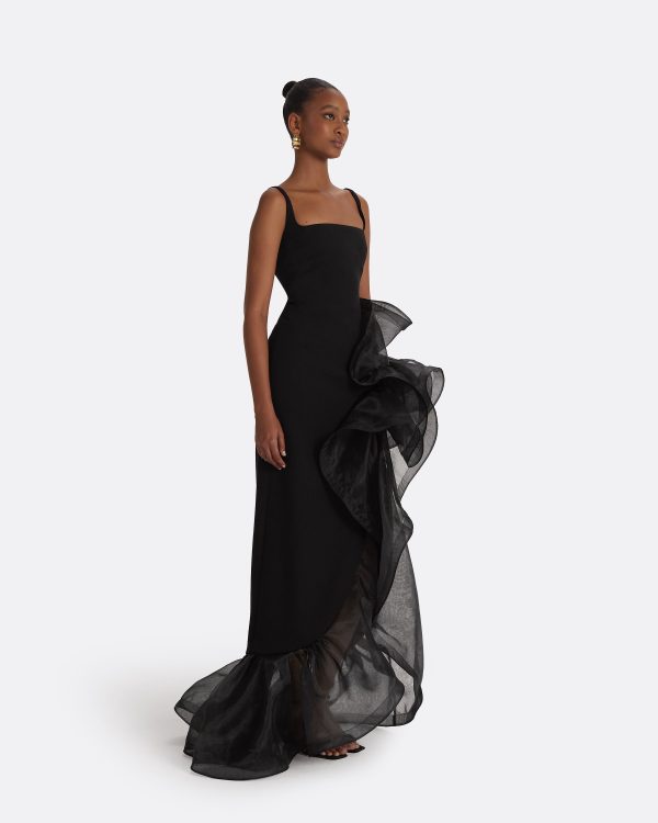 Derry Black Long Dress - Image 4