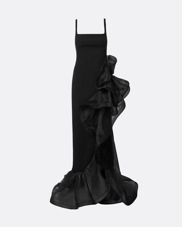 Derry Black Long Dress - Image 5