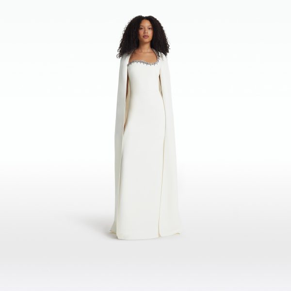 Mattia Ivory Long Dress - Image 6