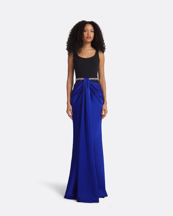 Marlena Embroidered Marrakech & Black Long Dress