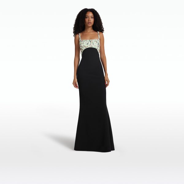 Ezda Black & Spearmint Long Dress - Image 6