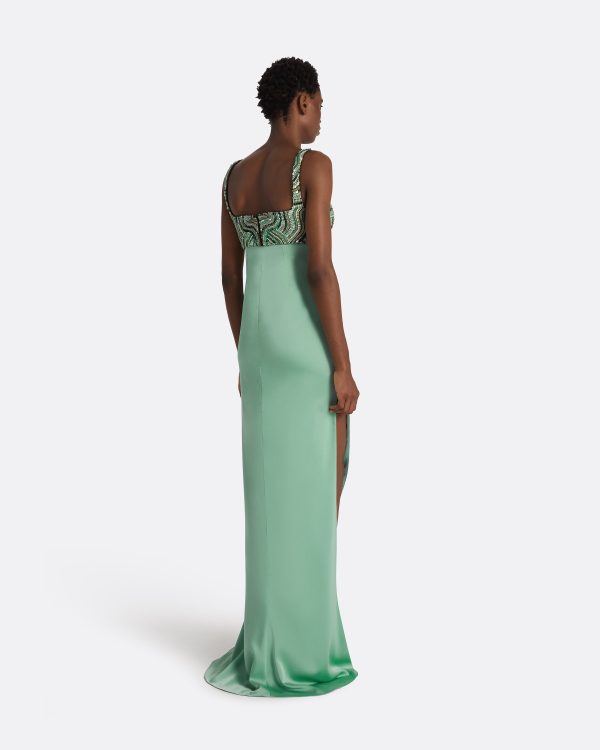 Natali Sea Foam Long Dress - Image 2