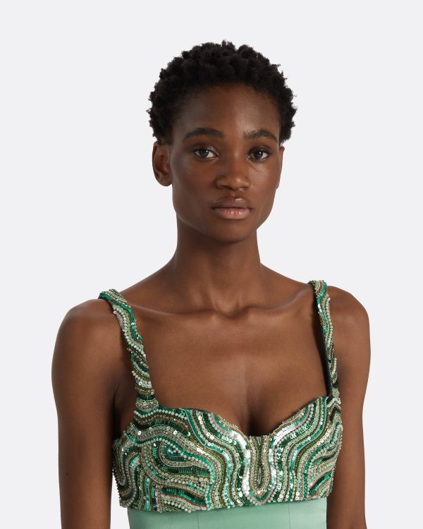 Natali Sea Foam Long Dress - Image 3