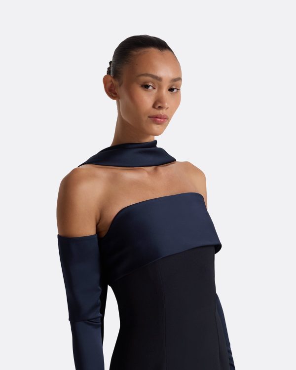 Roshana Midnight Navy Long Dress - Image 3