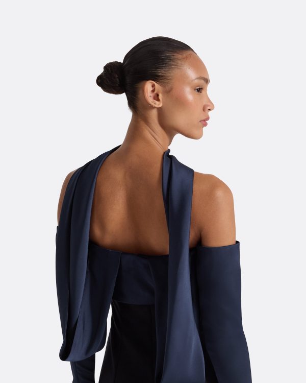 Roshana Midnight Navy Long Dress - Image 5