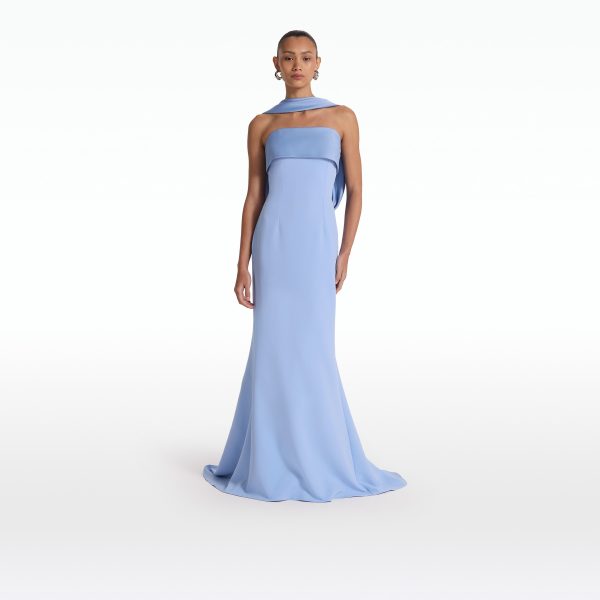 Roshana Carolina Blue Long Dress - Image 7