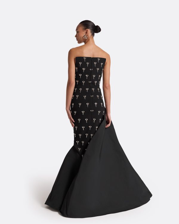 Pia Black Long Dress - Image 2