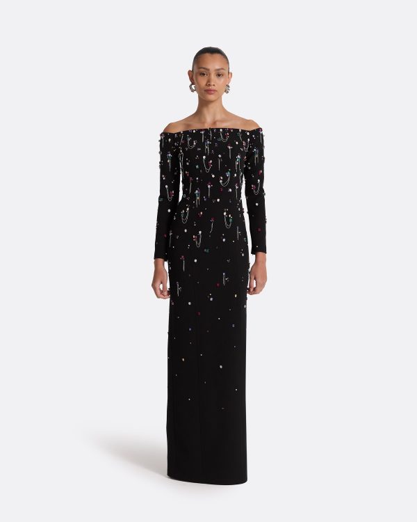 Gioia Black Long Dress