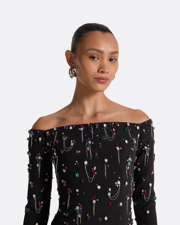 Gioia Black Long Dress - Image 3