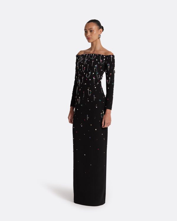 Gioia Black Long Dress - Image 4