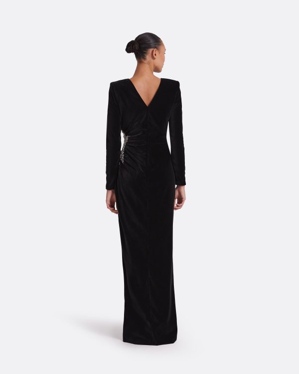 Nonna Black Long Dress - Image 2