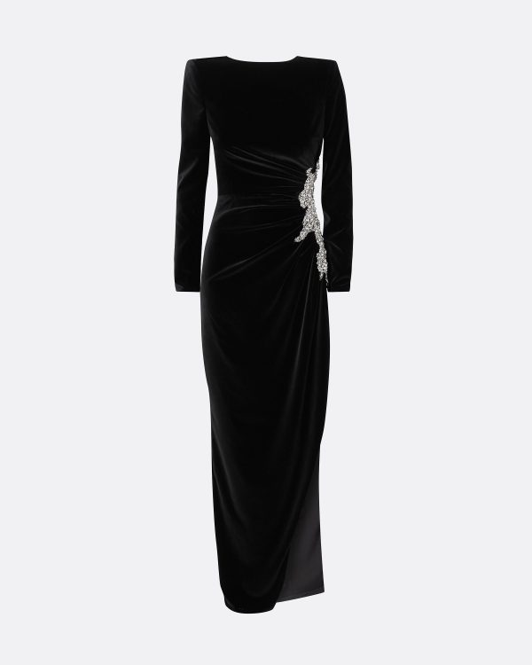 Nonna Black Long Dress - Image 5