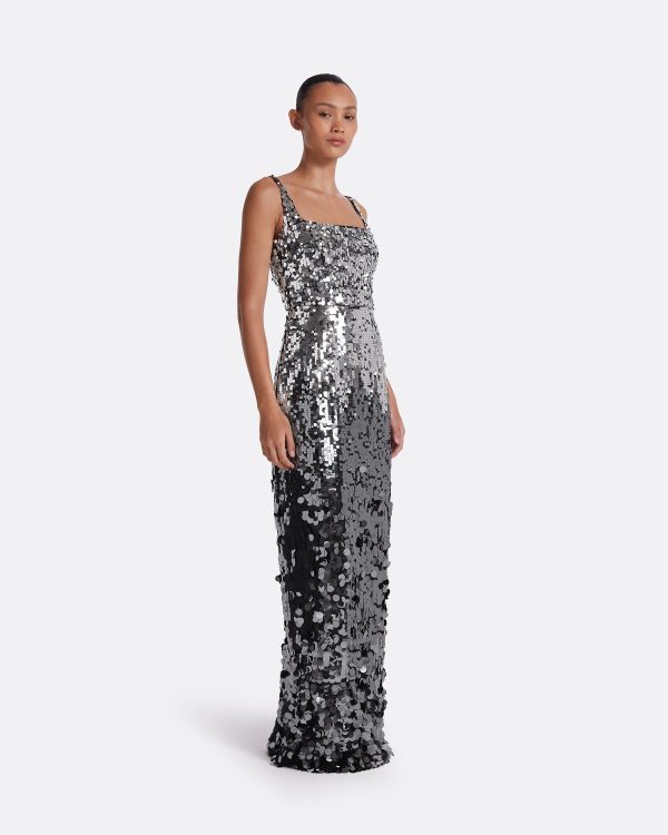 Kristena Gunmetal Long Dress - Image 4