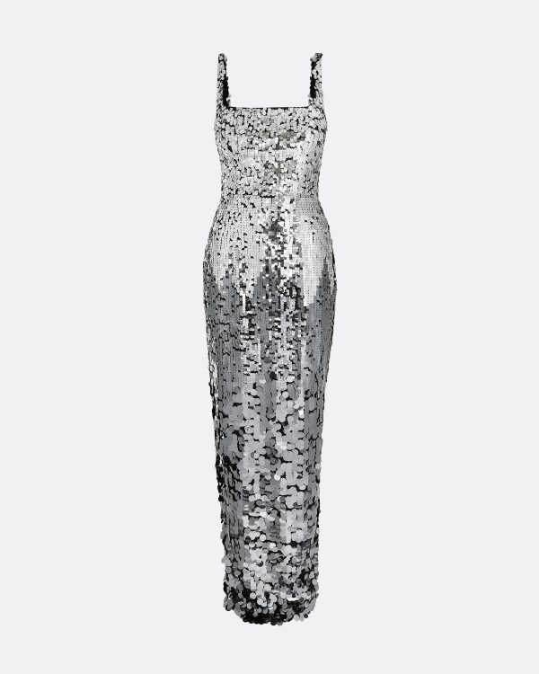 Kristena Gunmetal Long Dress - Image 5