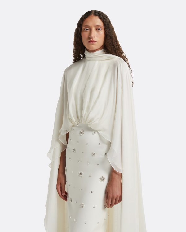Yulena Ivory Long Dress - Image 3