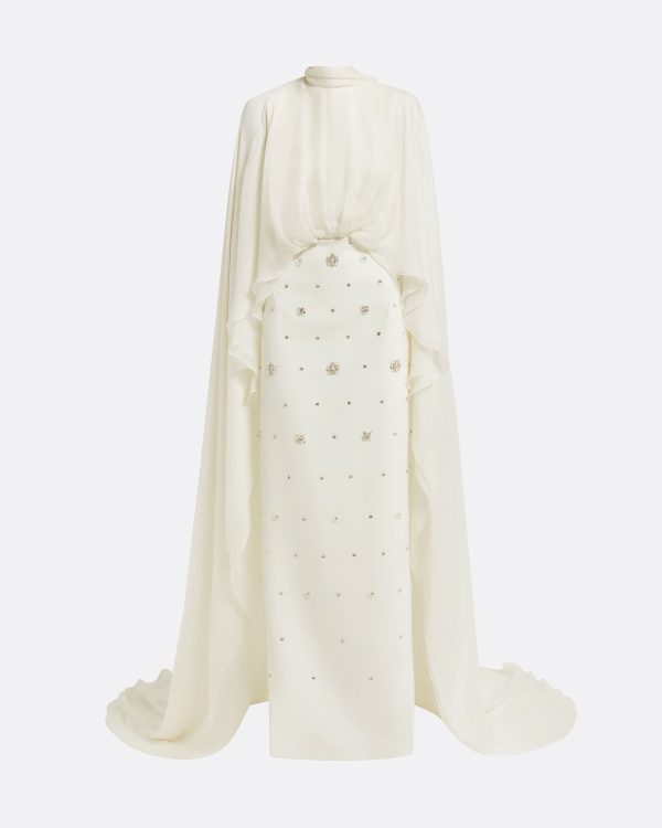 Yulena Ivory Long Dress - Image 5
