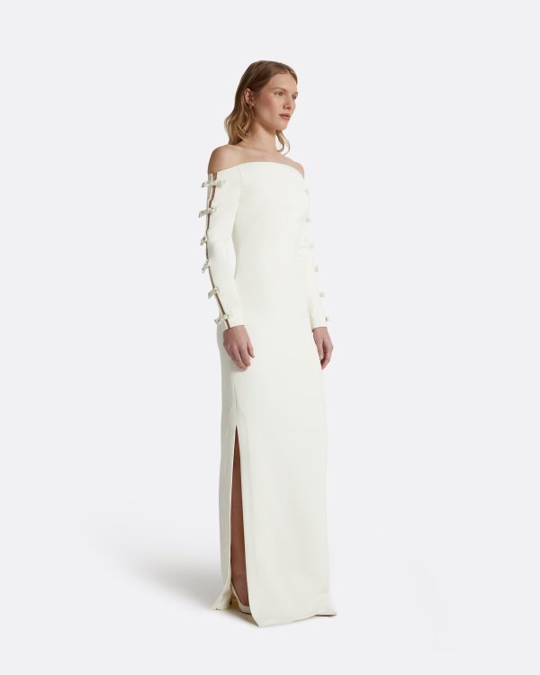 Morag Ivory Long Dress - Image 4