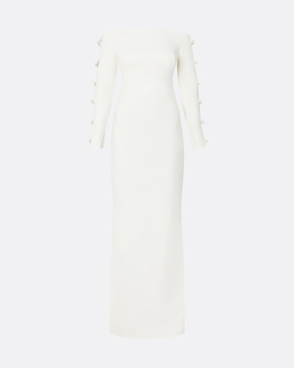 Morag Ivory Long Dress - Image 6