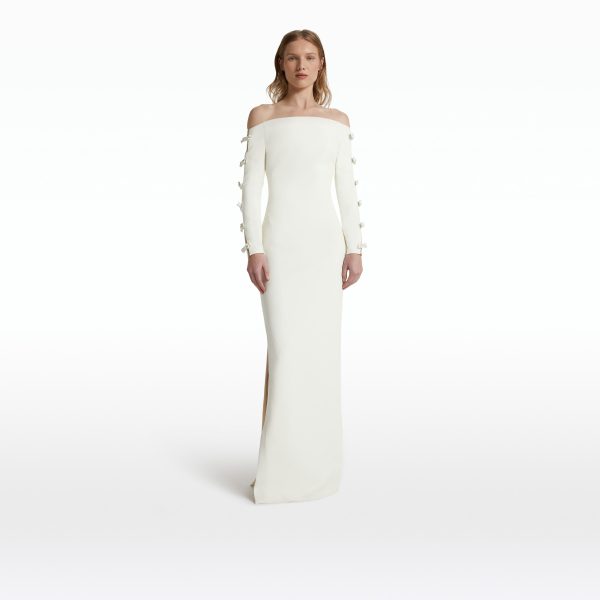 Morag Ivory Long Dress - Image 7