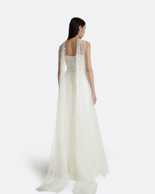 Tabia Ivory Long Dress - Image 2