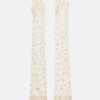 Astin Nude Embroidered Gloves