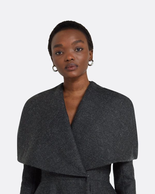 Hannah Speckled Grey Coat - Image 3