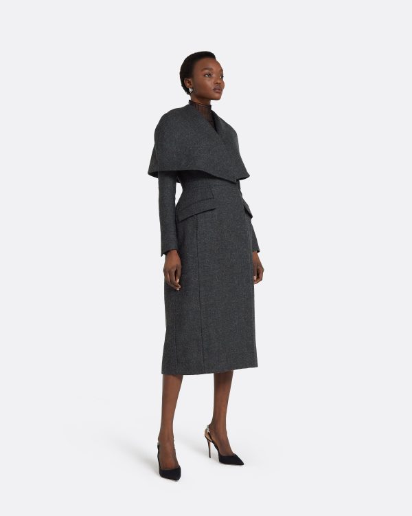 Hannah Speckled Grey Coat - Image 4