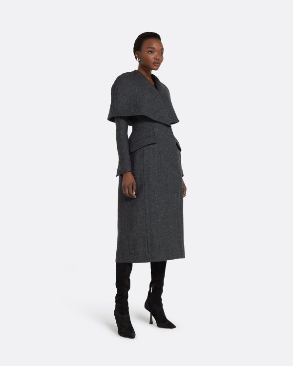 Hannah Speckled Grey Coat - Image 5