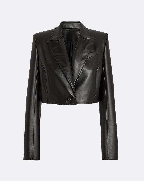 Craine Black Vegan Leather Jacket - Image 5