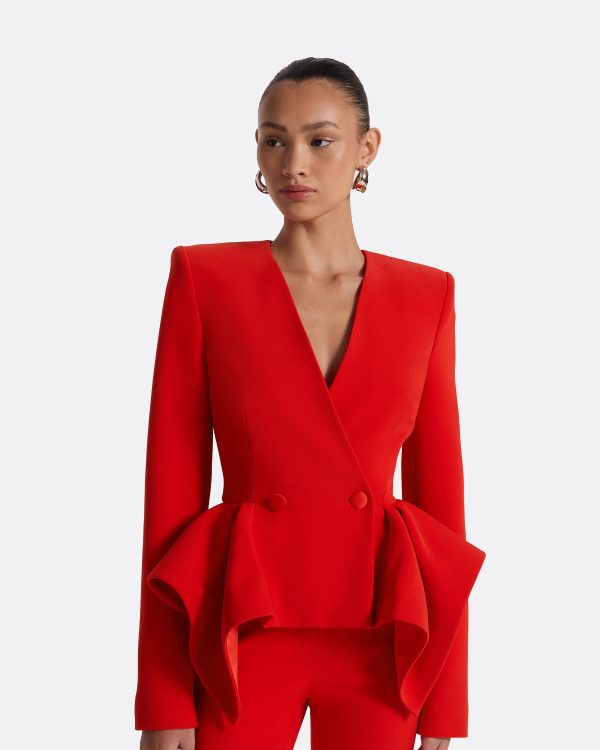 Renna Scarlet Red Jacket - Image 3