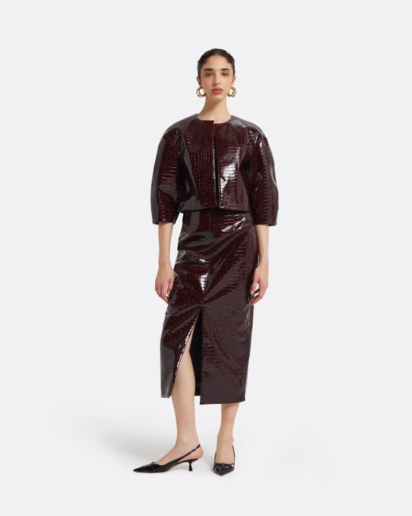 Garip Burgundy Jacket - Image 4