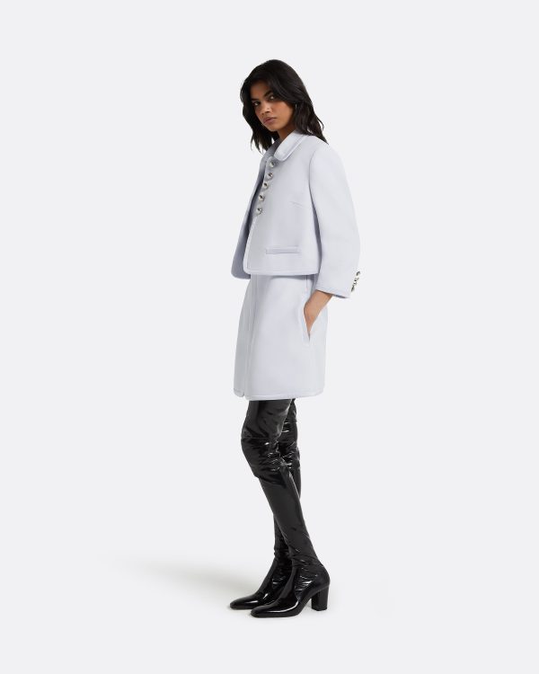Niina Silk Blue Jacket - Image 4