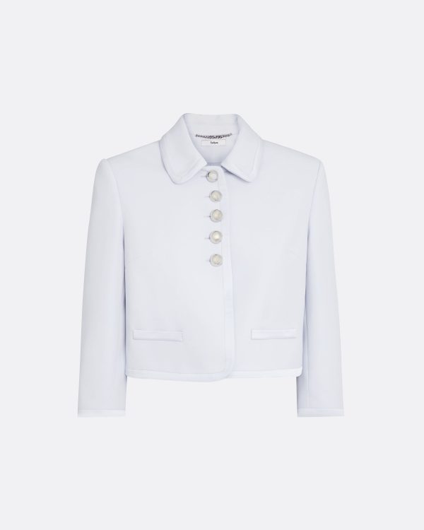 Niina Silk Blue Jacket - Image 5
