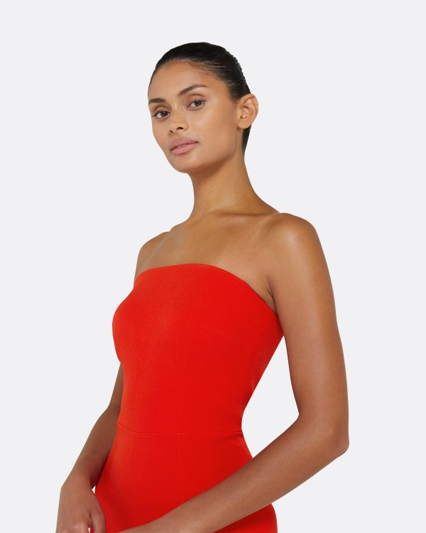 Myrine Cherry Red Jumpsuit - Image 3