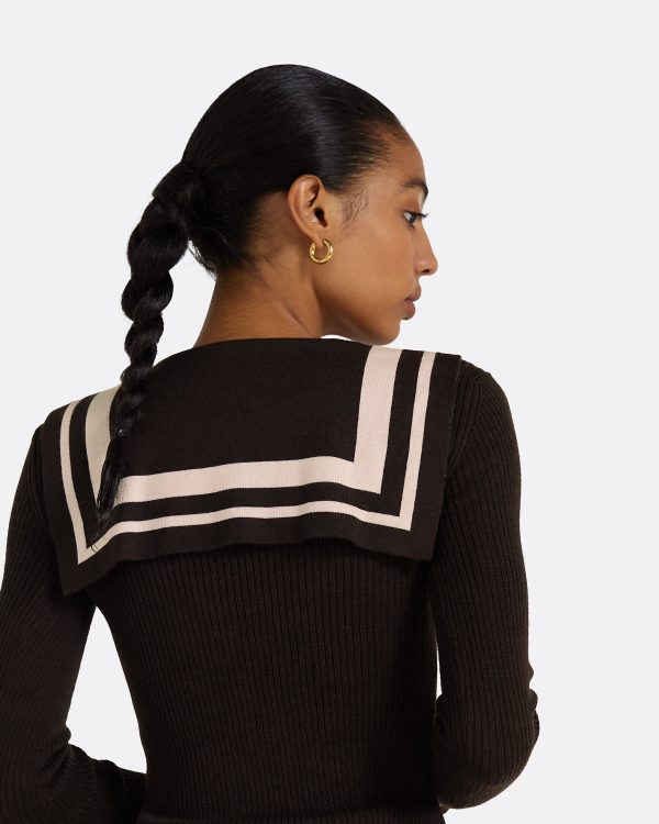 Odette Dark Mocha & Powder Knit - Image 4