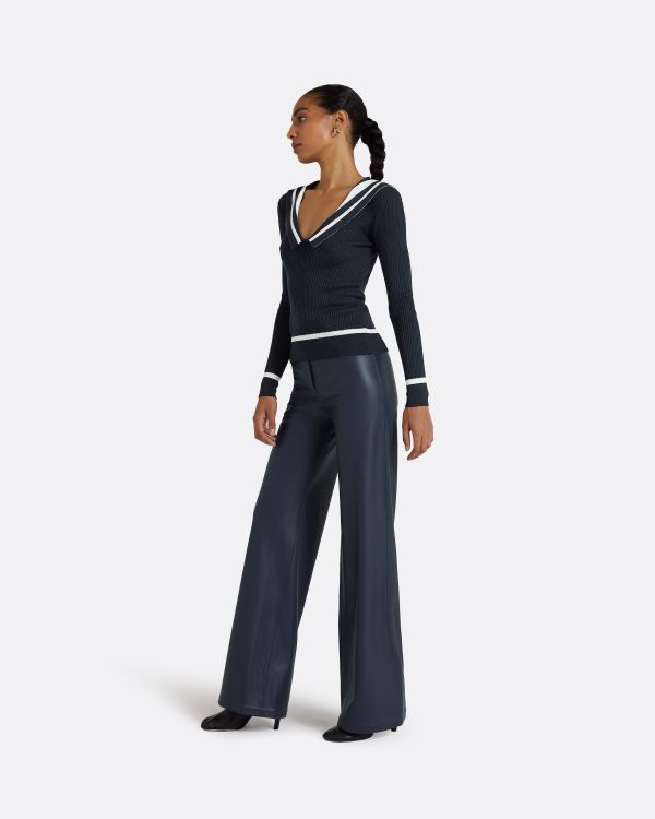 Odette Navy & Ivory Knit - Image 4