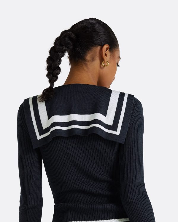 Odette Navy & Ivory Knit - Image 5