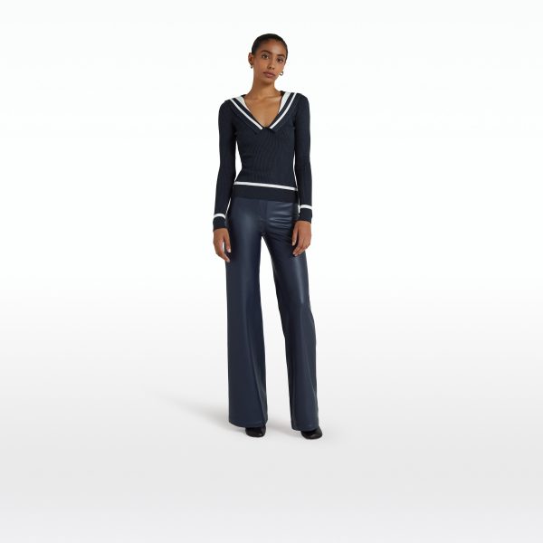 Odette Navy & Ivory Knit - Image 7