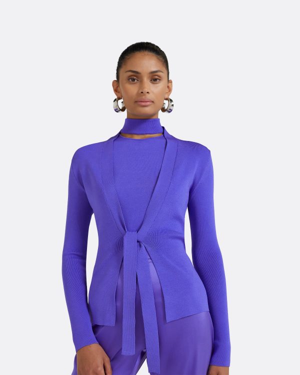 Mani Anemone Blue Knit Cardigan - Image 3
