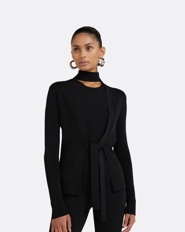 Mani Black Knit Cardigan - Image 3