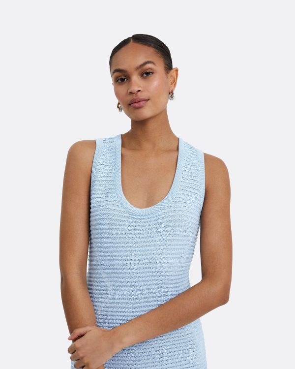 Klaudette Azurra Crochet Midi Dress - Image 3