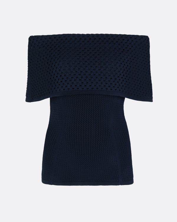 Kora Navy Knit Top - Image 5