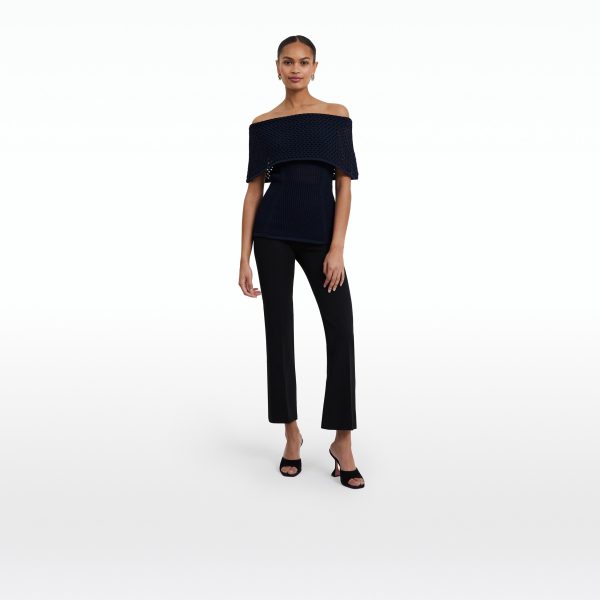 Kora Navy Knit Top - Image 6